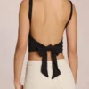Norelle Modal Tie-Back Top i svart