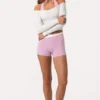 Off-shoulder-top i mjuk jersey i färgen Milk