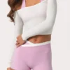 Off-shoulder-top i mjuk jersey i färgen Milk
