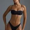 Oh Polly Badkläder: HOTFIX Edition V-formade bikinibyxor med hög benöppning och dekorationer i svart