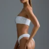 Oh Polly Swim: HOTFIX Edition Embellished Cut-Out Cheeky One-Piece Baddräkt i vitt