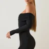 Oriana Modal Off-Shoulder Miniklänning i Svart