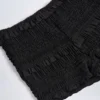 Orla Shorts med volanger och medelhög midja i svart