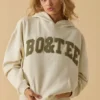 Oversized hoodie i benvit