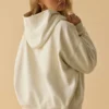 Oversized hoodie i benvit