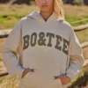 Oversized hoodie i benvit