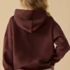 Oversized hoodie i mahogny