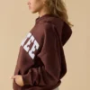 Oversized hoodie i mahogny