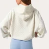 Oversized-hoodie med applikation i färgen Milk Polka Dot