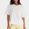Oversized T-shirt i bomullsjersey i vitt