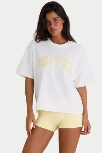 Oversized T-shirt i bomullsjersey i vitt