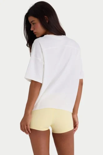Oversized T-shirt i bomullsjersey i vitt