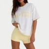 Oversized T-shirt i bomullsjersey i vitt