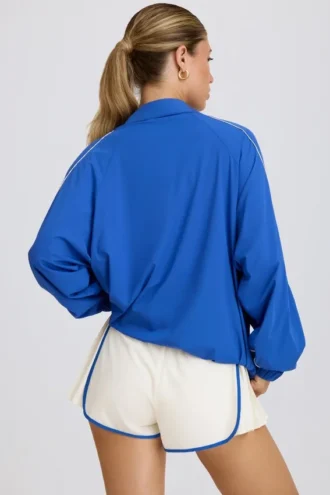 Oversized träningsjacka i kobolt