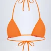 Paita Triangel-bikinitopp i orange orkidé-mönster