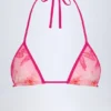 Paita triangel-bikinitopp i rosa orkidé-mönster