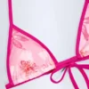 Paita triangel-bikinitopp i rosa orkidé-mönster