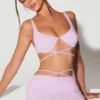 Parma Embellished Underwired Strappy Crop Top i lila