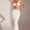 Parma Embellished Underwired Strappy Crop Top i vitt