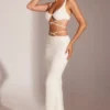 Parma Embellished Underwired Strappy Crop Top i vitt