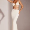 Parma Embellished Underwired Strappy Crop Top i vitt