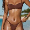 Polynesia stringbikinibyxor med dragsko i chokladbrunt