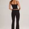 Patsy Modal Mid-Rise Flared Trousers i svart