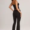 Patsy Modal Mid-Rise Flared Trousers i svart