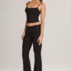 Patsy Modal Mid-Rise Flared Trousers i svart