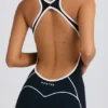 Petite Soft Active jumpsuit med öppen rygg i svart