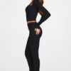 Philippa Modal Mid-Rise Flared Trousers i svart