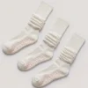 Pilates 3-pack strumpor i färgen Milk