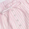 Lariana mid-rise cotton poplin shorts with pink stripes