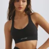 Plunge Neck Define Luxe sport-BH i svart