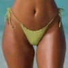 Polynesia bikinibyxor med dragsko i olivgrönt