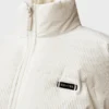 Quiltad puffjacka i corduroy i färgen Ivory