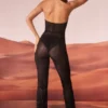 Ramona Jumpsuit med utsmyckad djup urringning i svart