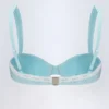 Ravello bikinitopp med bygel och balconette-modell i broderie anglaise i puderblått