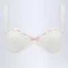 Ravello Broderie Anglaise balkett-bikinitopp med bygel i vitt