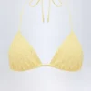 Recife Broderie Anglaise Triangel-bikinitopp i citrongult