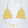 Recife Broderie Anglaise Triangel-bikinitopp i citrongult