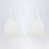 Recife Broderie Anglaise Triangel-bikinitopp i vitt