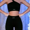 Ribbade bikershorts i svart