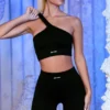 Ribbade bikershorts i svart