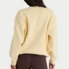 Ribbstickad oversized-tröja i citrongult