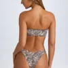 Rio bandeau-bikinitopp i leopardmönster