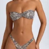 Rio bandeau-bikinitopp i leopardmönster