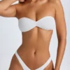 Rio bandeau-bikinitopp i vitt