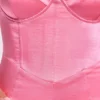 Romera Satin Corset Mini Playsuit i rosa