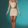 Romy Embellished Lace Bodycon Mini Kjolar i Ivory